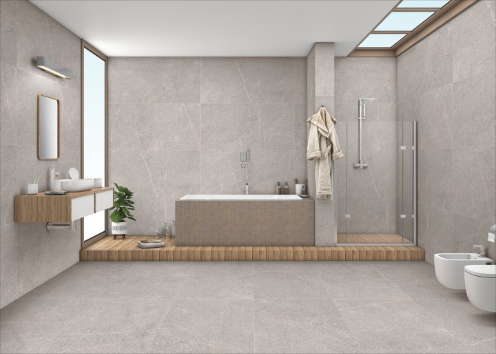 Arcadia Ceramica Керамогранит RG6001-A Equistone Gris 60х120 Rg серый матовый / рельефный под бетон — фото 6