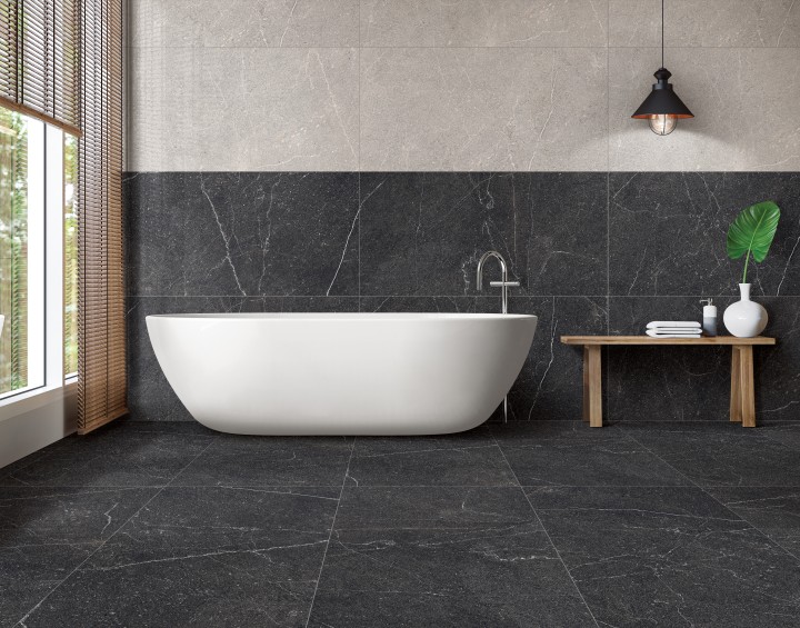 Arcadia Ceramica Керамогранит RG6003-A Equistone Charcol 60х120 Rg черный матовый / рельефный под бетон — фото 6