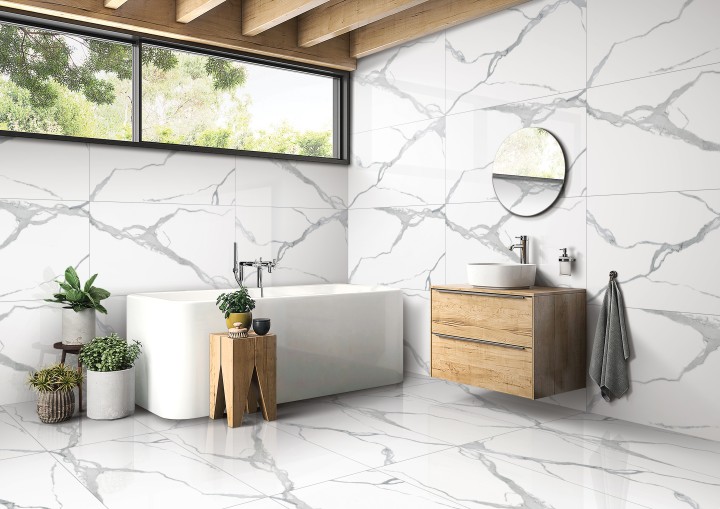 Arcadia Ceramica Керамогранит FP1021-A Nuvo Statuario 60х120 Fp белый полированный под мрамор — фото 7