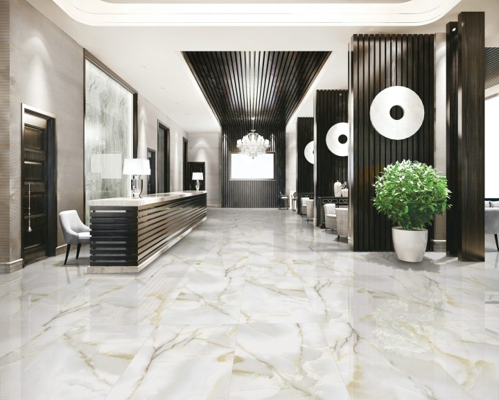 Arcadia Ceramica Керамогранит FP1017-A Primo Onyx Grey 60х120 Fp серый / бежевый полированный под мрамор — фото 7