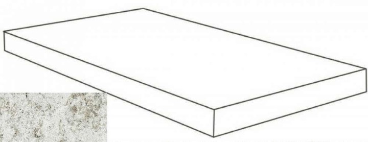Керамогранитные Atlas Concorde Russia Керамогранит Ступень Atlas Concorde Forte Dei Marmi Quark Brazilian White Scalino Angolare Sx 33x80