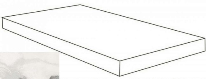 Керамогранитные Atlas Concorde Russia Керамогранит Ступень Atlas Concorde Forte Dei Marmi Quark Oyster White Scalino Angolare Dx 33x160