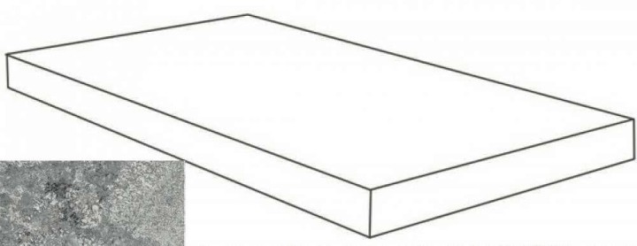 Керамогранитные Atlas Concorde Russia Керамогранит Ступень Atlas Concorde Forte Dei Marmi Quark Persian Grey Scalino Angolare Sx 33x160