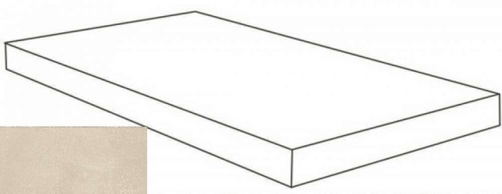 Керамогранитные Atlas Concorde Russia Керамогранит Ступень Atlas Concorde Rinascente Resin Cream Scalino Angolare Sx 33x80