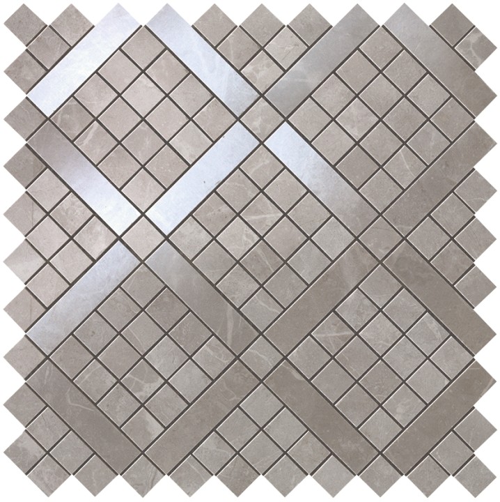 Керамическая Atlas Concorde Marvel Pro Marvel Grey Fleury Diagonal Mosaic 30x30 — фото 2