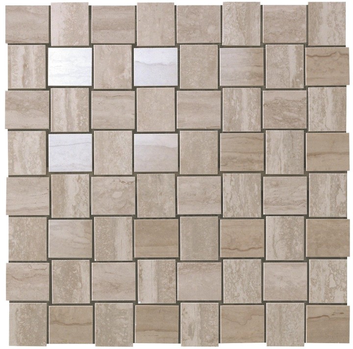 Керамическая Atlas Concorde Marvel Pro Marvel Travertino Silver Net Mosaic 30x30 — фото 2