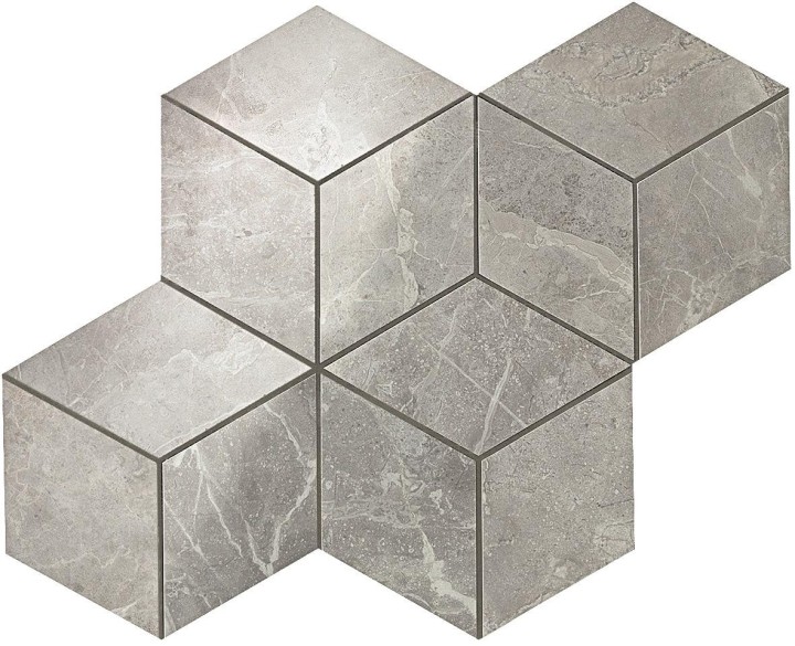 Керамическая Atlas Concorde Marvel Pro Marvel Grey Fleury Mos. Esagono Lapp. 30x35 — фото 2