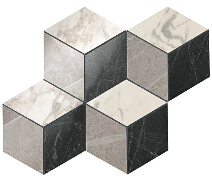 Керамическая Atlas Concorde Marvel Pro Marvel Mosaico Esagono Multicolor Cold 30x35 — фото 2