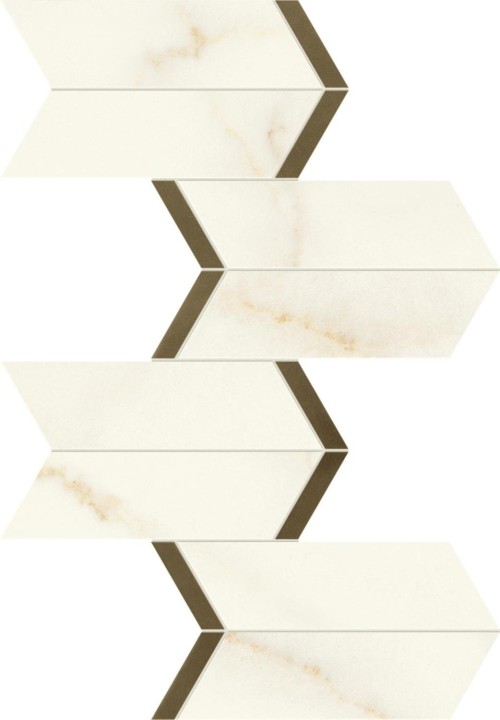 Керамическая Мозаика Керамогранит ATLAS CONCORDE MARVEL X Calacatta Apuano Mosaico Chevron Lappato 19,2x46,3