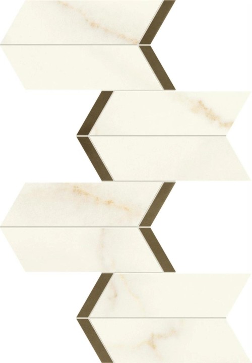 Керамическая Мозаика Керамогранит ATLAS CONCORDE MARVEL X Calacatta Apuano Mosaico Chevron Lappato 19,2x46,3 — фото 2
