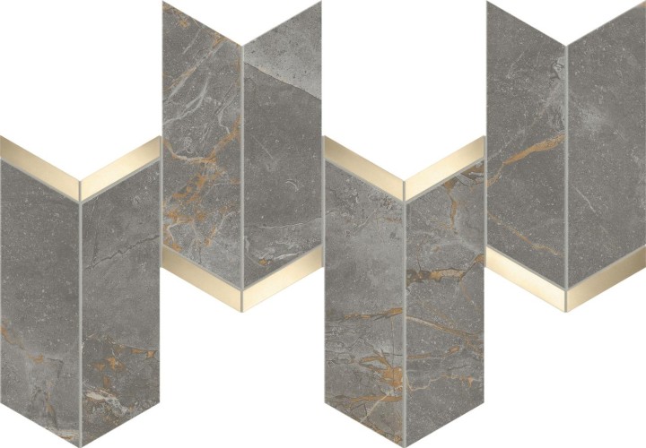 Керамическая Мозаика Керамогранит ATLAS CONCORDE MARVEL X Fior di Bosco Mosaico Chevron Lappato 19,2x46,3 — фото 2