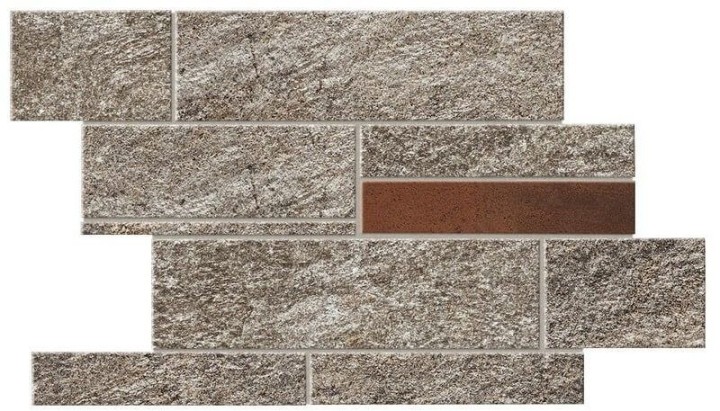 Керамическая Atlas Concorde Мозаика Norde Piombo Brick Corten 39х27,8 керамогранит