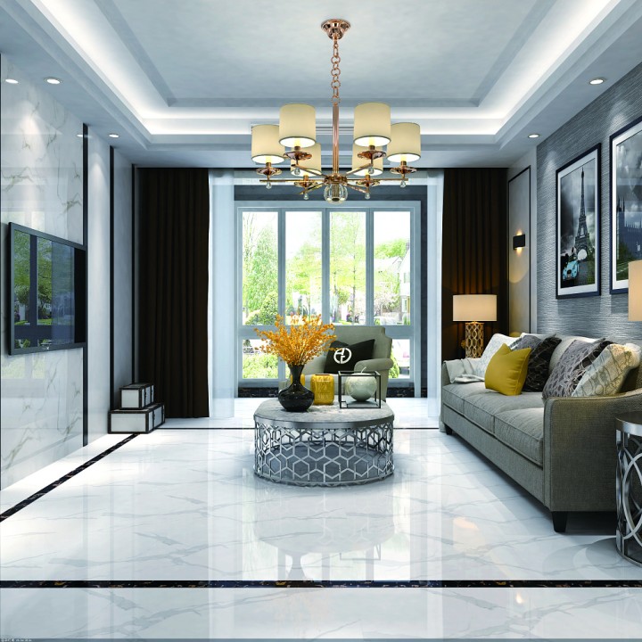 Полированный Basconi Home Керамогранит BHW-0026 Bianco White Polished (Sinking Ink) 600х1200x8 — фото 5