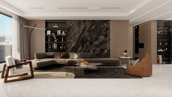 Полированный Basconi Home Керамогранит BHW-0021 Calacatta White Polished (Sinking Ink) 600х1200x8 — фото 4