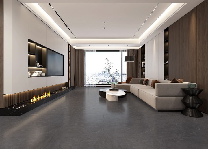 Лаппатированный Basconi Home Керамогранит BHW-0024 Cateye Dark Grey Grains Soft-Polished Mould 600х1200x10 — фото 6