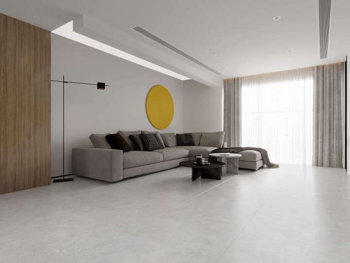 Лаппатированный Basconi Home Керамогранит BHW-0023 Cateye Light Grey Grains Soft-Polished Mould 600х1200x10 — фото 6