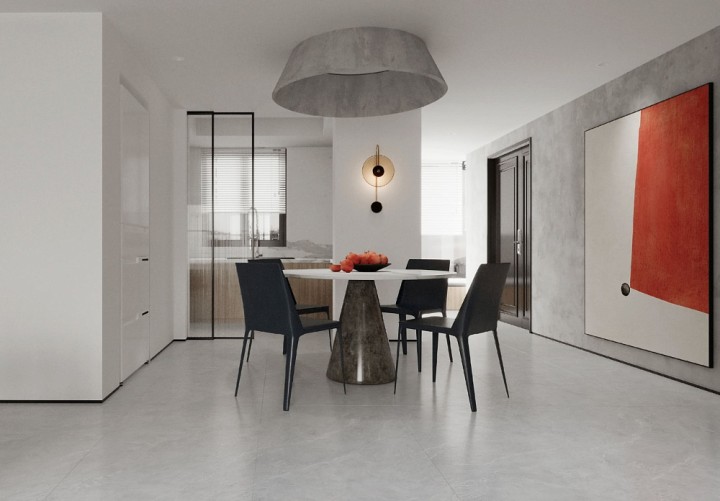 Лаппатированный Basconi Home Керамогранит BHW-0023 Cateye Light Grey Grains Soft-Polished Mould 600х1200x10 — фото 7