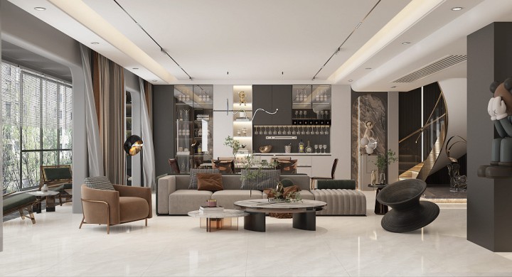 Полированный Basconi Home Керамогранит BHW-0018 Precious Stone Polished (Sinking Ink) 600х1200x8 — фото 7