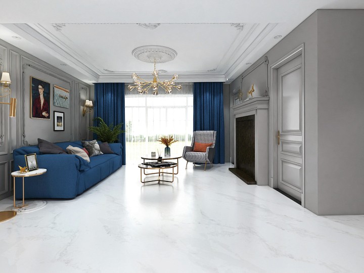 Полированный Basconi Home Керамогранит BHW-0040 White Marble Soft Polished (Gold) 600х1200x8 — фото 5