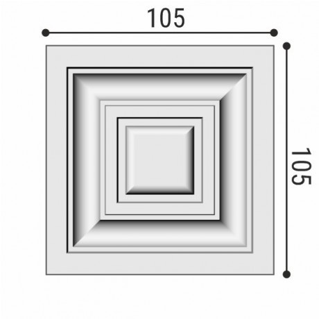 Обрамление дверей Bello Deco Дверной наличник Вставка декоративная В1 10,5x10,5 — фото 2