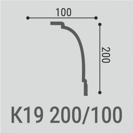 Плинтусы потолочные Bello Deco Карнизы потолочные Карниз потолочный К19 200-100 10x200 — фото 2