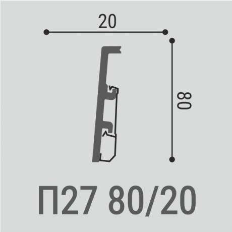 Плинтусы напольные Bello Deco Плинтус напольный П27 80-20 2x200 — фото 2