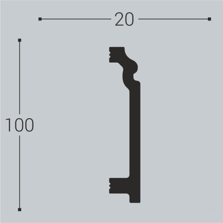 Плинтусы напольные Bello Deco Плинтус напольный П4 100-20 2x200 — фото 2