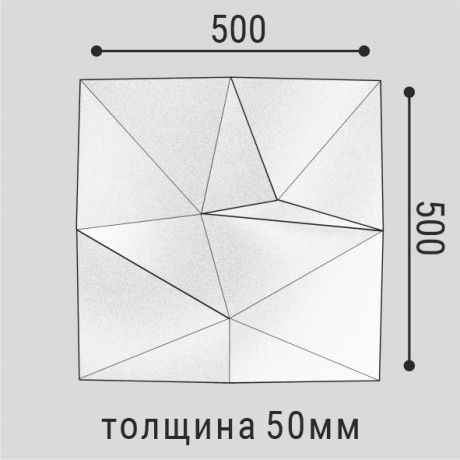 3D панели из полимера Bello Deco Стеновые панели Стеновая панель СП 16 50x50 — фото 4