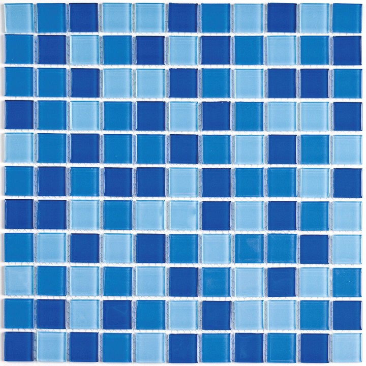 Bonaparte Мозаика стеклянная Blue wave-2 4*25*25 лист 300*300 мм — фото 4