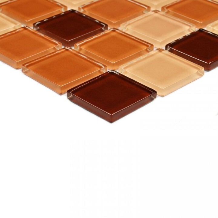 Bonaparte Мозаика стеклянная Coffee Mix 4*25*25 лист 300*300 мм — фото 2