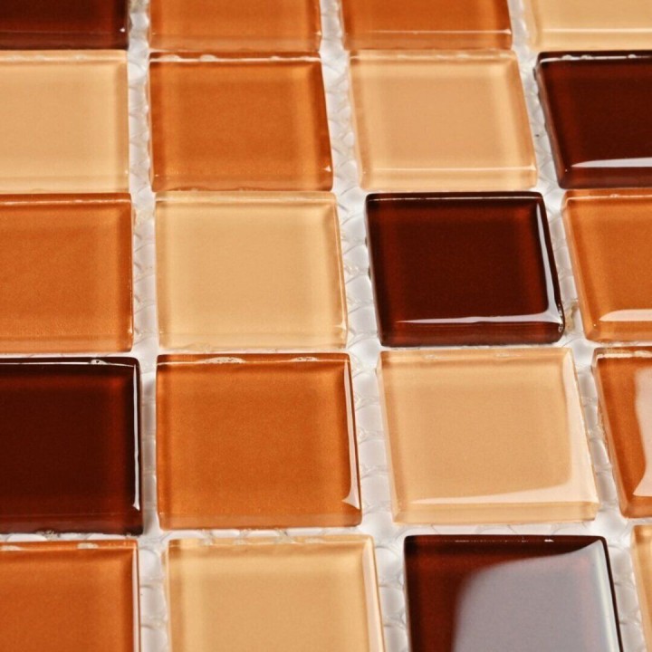 Bonaparte Мозаика стеклянная Coffee Mix 4*25*25 лист 300*300 мм — фото 3