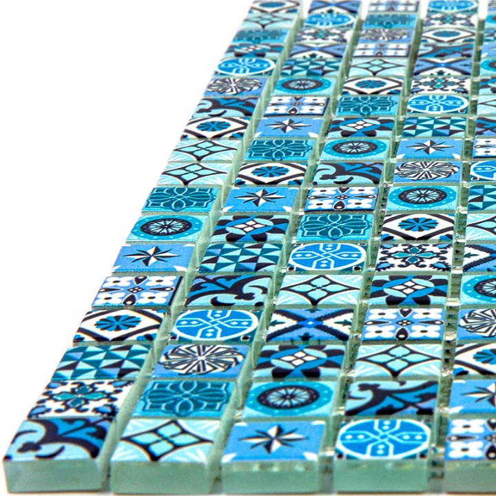Керамическая Bonaparte Мозаика стеклянная Xindi Blue 30x30 — фото 3