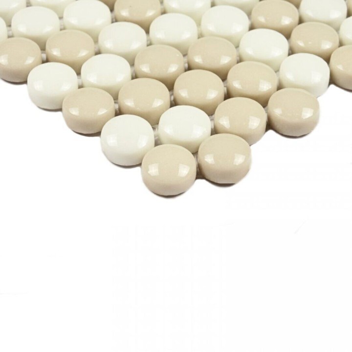 Керамическая Bonaparte Мозаика стеклянная Pixel cream 31,5x31,5 — фото 2