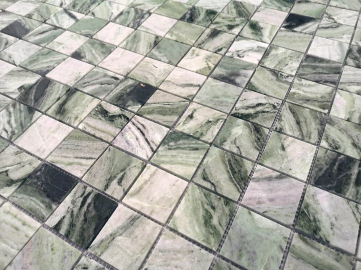 Leedo (Caramelle) Pietrine 7 мм Каменная мозаика Onice Verde oliva POL 48x48x7 — фото 2