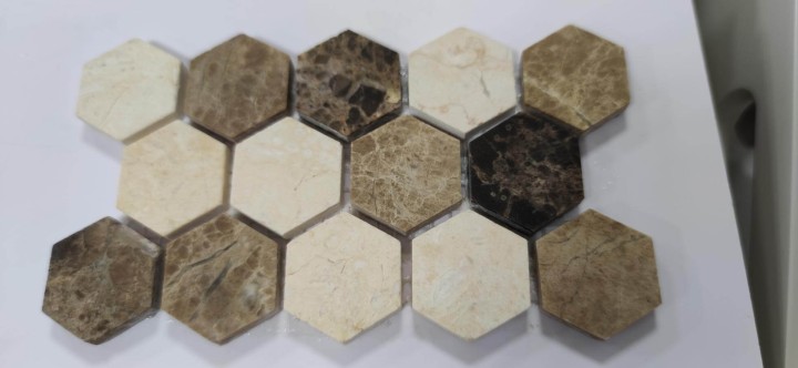 Каменная Leedo (Caramelle) Pietrine Hexagonal Pietra Mix 1 MAT hex 18x30x6 — фото 2