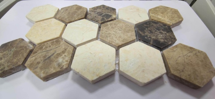 Каменная Leedo (Caramelle) Pietrine Hexagonal Pietra Mix 1 MAT hex 18x30x6 — фото 3