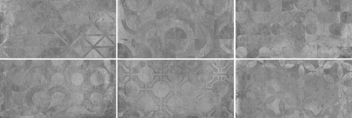 Cerdomus Керамогранит Verve Vintage Charcoal (6 soggetti Mix) 30x60 матовый