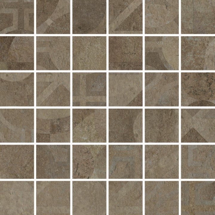 Керамическая Cerdomus Мозаика Verve Mosaico Vintage 4,7x4,7 Brown 30x30 матовая