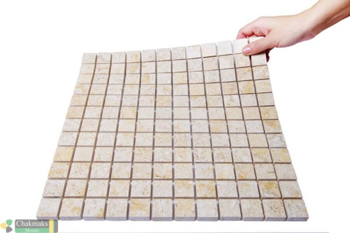 Мраморная Chakmaks Anatolian Stone 23x23 Мозаика из мрамора (23х23*10 мм) GOLD ALDEN — фото 2