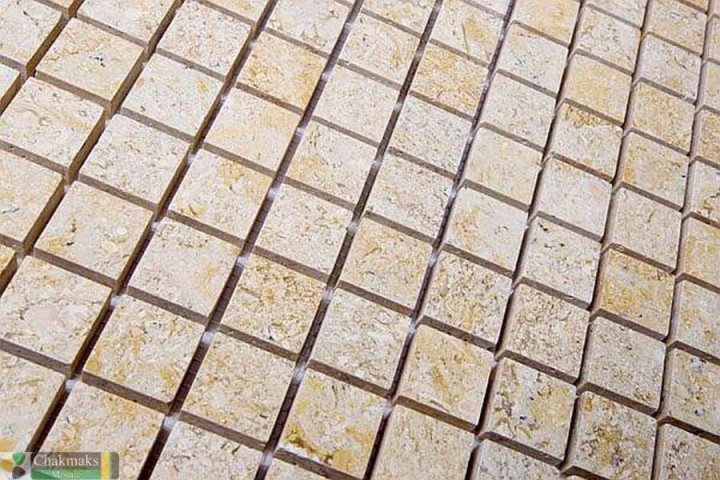 Мраморная Chakmaks Anatolian Stone 23x23 Мозаика из мрамора (23х23*10 мм) GOLD ALDEN — фото 3