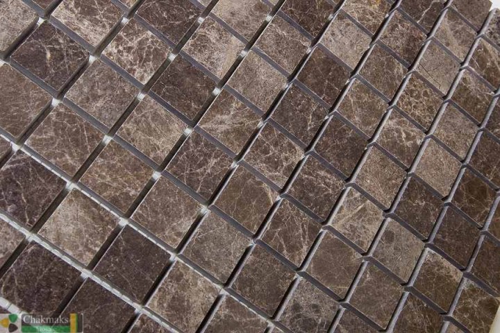 Мраморная Chakmaks Anatolian Stone 23x23 Мозаика из мрамора (23х23*10 мм) SULTAN DARK — фото 3