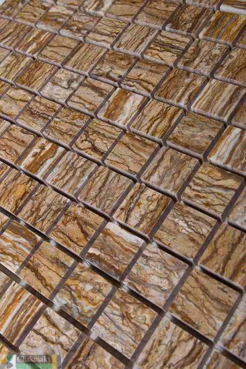 Мраморная Chakmaks Anatolian Stone 23x23 Мозаика из мрамора (23х23*10 мм) WILD WOOD — фото 3