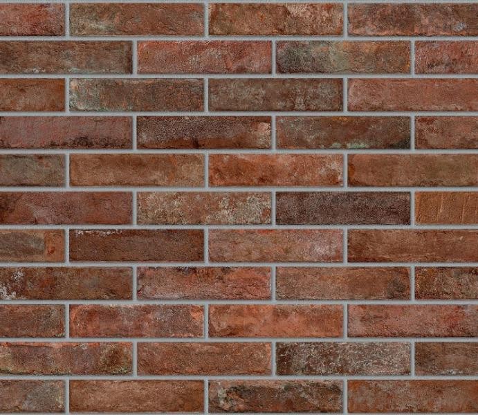 Матовый Dado Ceramica Керамогранит BKN004 Brickone Rosso Berlino 7,4х31 — фото 5