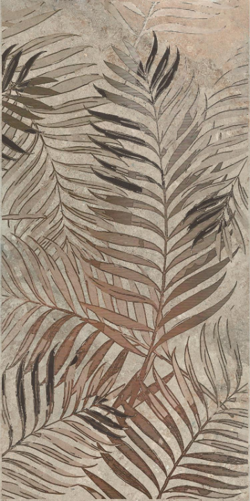 Декор Dado Ceramica Wallpapers Керамогранит 303524 Bronze Fern Rett (2 pcs mix) 60х120 — фото 3
