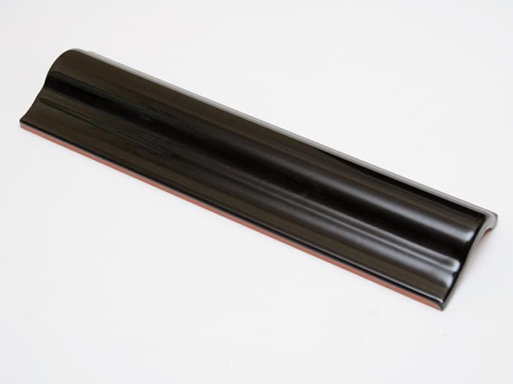 Бордюр Biselado / Liso 10x20 Dar Ceramics Moldura Antigua Negro Brillo 5x20 — фото 2
