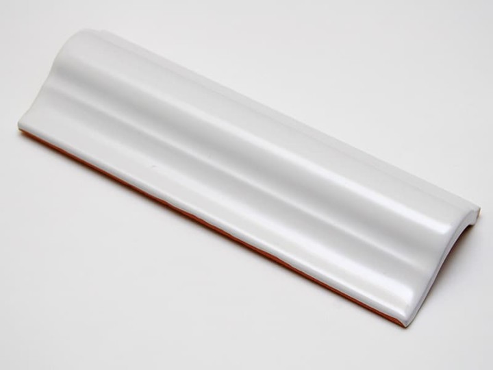 Бордюр Biselado / Liso Dar Ceramics Moldura Antigua Blanco Brillo 5x15 — фото 2