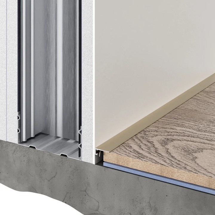 Плинтусы напольные Decaro Микроплинтус Microplinth Микроплинтус M15A Анодированный титановый браш 200 — фото 2