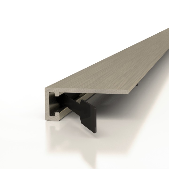 Плинтусы напольные Decaro Микроплинтус Microplinth Микроплинтус M15A Анодированный титановый браш 200 — фото 10