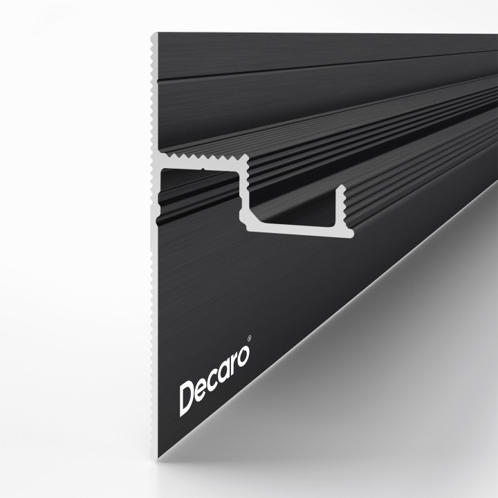 Профили Decaro Разделительный профиль Универсальный профиль D001 Анодированный черный 200 — фото 12
