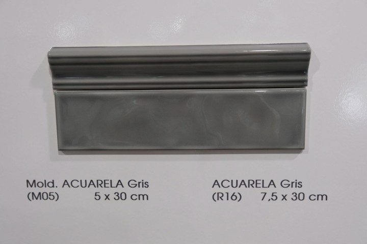 Бордюр El Barco Acuarela Mold Gris 5x30 — фото 2